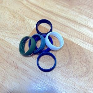 ThunderFit silicone rings, size 11, six piece.